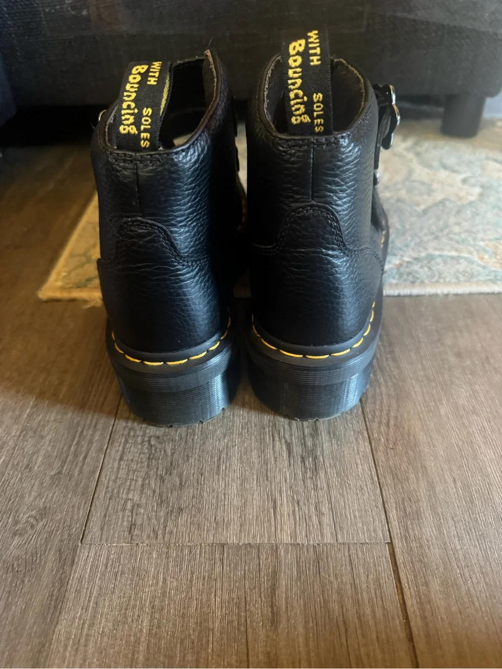 Dr. Martens Black Label Heel Tab Close-Up